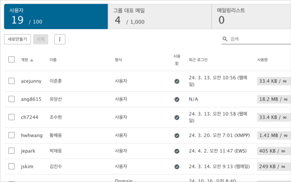 손쉬운 관리 기능